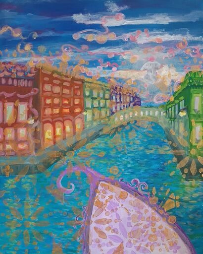 Somewhere in Venice. - a Paint Artowrk by Agnieszka  Niemiec