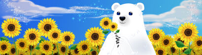 Master Polar Bear and Summer in Korea - A Digital Art Artwork by LinaLee