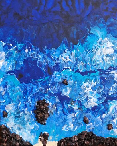Into the deep blue storm  - A Paint Artwork by J.K. Bendyna-Muirhead