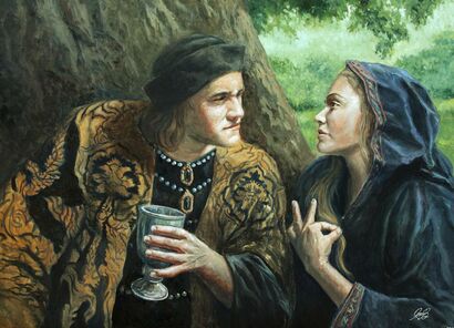 Edward IV and Elizabeth Woodville - A Paint Artwork by Dmitry Yakhovsky