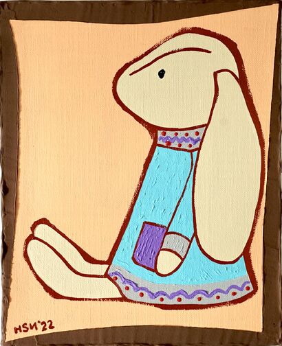 Innocent Bunny, Deep in Thought - a Paint Artowrk by HsunArt