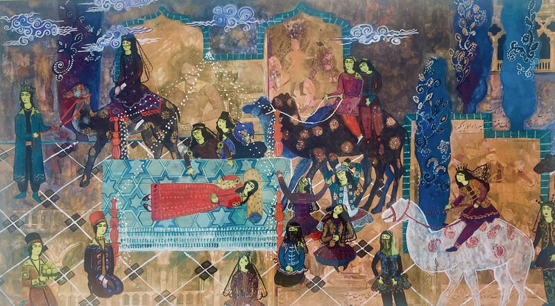 Layla and Majnun - a Paintings by layla Fathi Zadeh