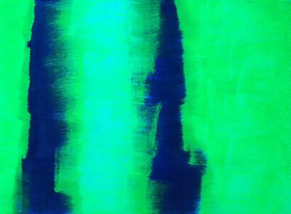 Fluo Green 'Hue Scaling  - A Paint Artwork by Tania Stefania Katzouraki