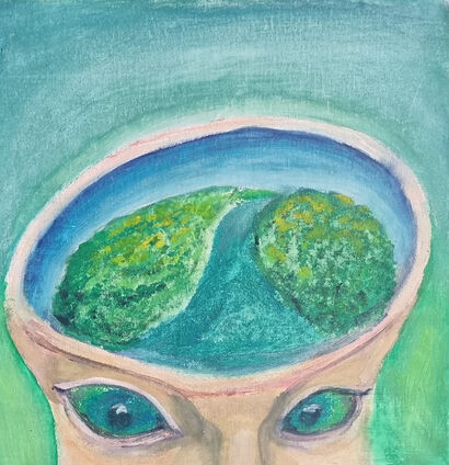 Nature in head - A Paint Artwork by Andreas Wolf von Guggenberger