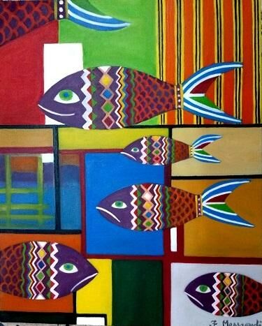 happy fish - A Paint Artwork by MESSAOUDI FADELA