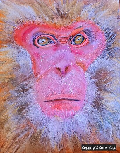 Snow Monkey - a Digital Graphics and Cartoon Artowrk by Chris Vogt