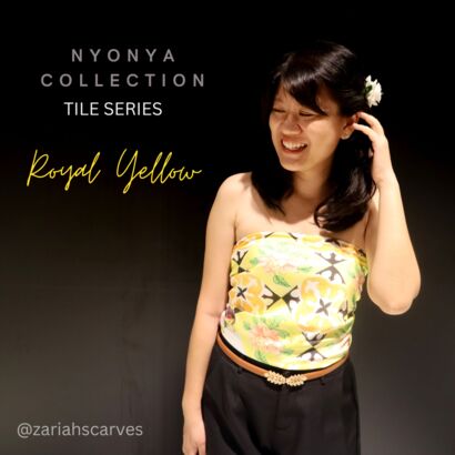 Nyonya Collection - Nyonya Tiles Design (Royal Yellow) - a Art Design Artowrk by PAMELA POR