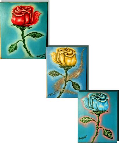Las rosas. - A Paint Artwork by MRMB