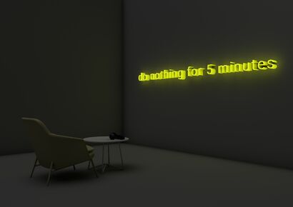 do nothing for 5 minutes - a Digital Art Artowrk by Şahsenem Altıparmak