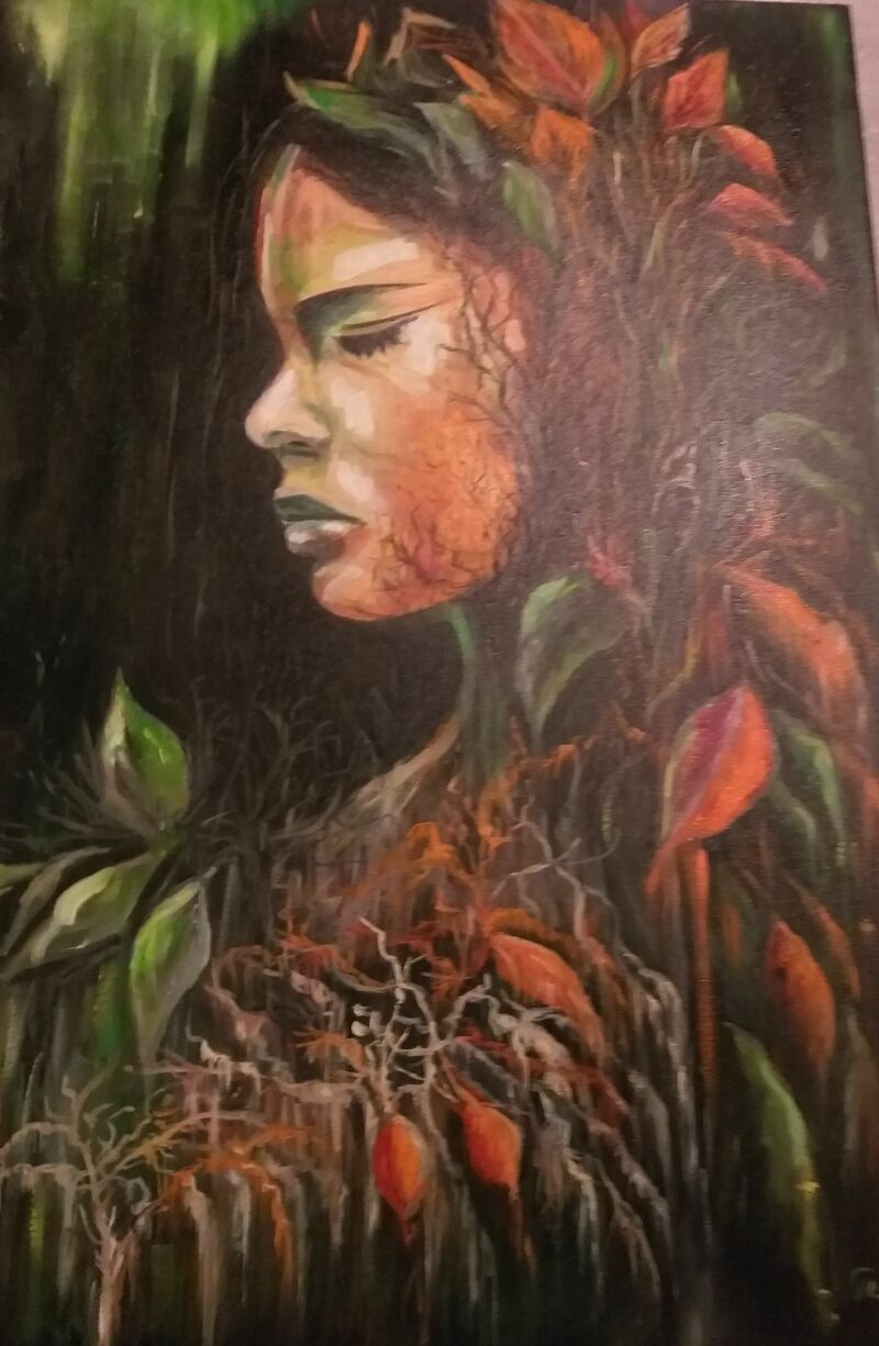 La pensatrice del bosco - a Paint by Michela  Grassi