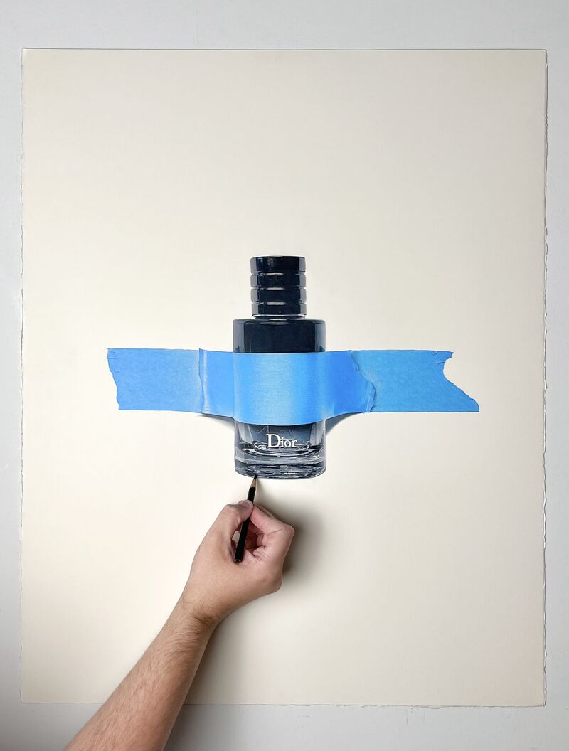 Taped bottle of Dior Sauvage - a Urban Art by Laurens_VanParys