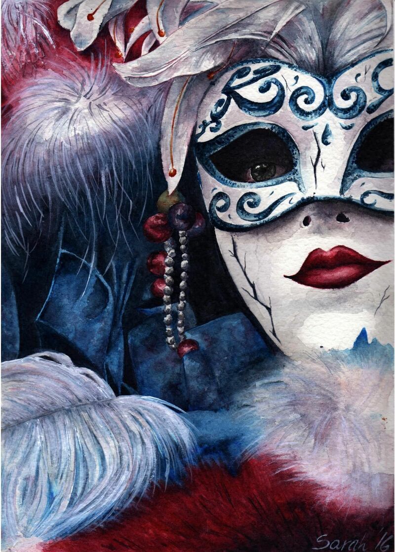 La maschera incrinata - a Paint by SARAH MELCHIORRE