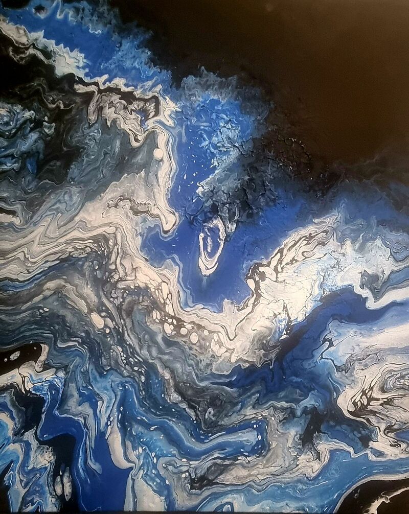 We're floating in space  - a Paintings by Trudy Wright