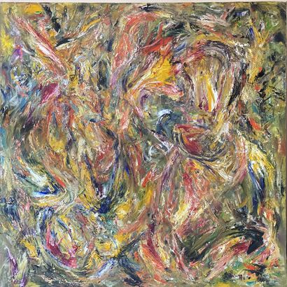 Untitled 2 ( Mind Quantum Central Sensitive Syndrome Enlightenment ) - a Paint Artowrk by Yothin Kanokbanpot