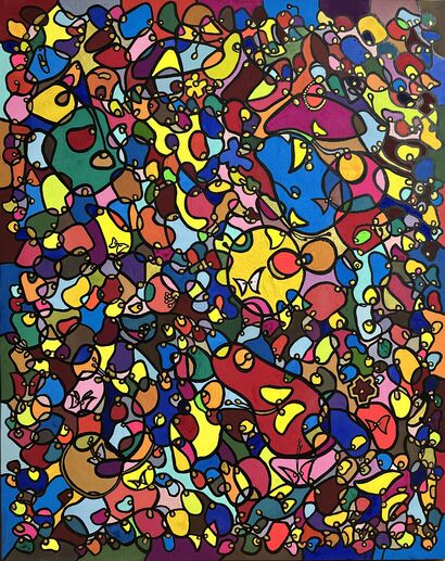 The Cartography of Becoming: Where Colors Learn Their Names - a Paint Artowrk by jonathank