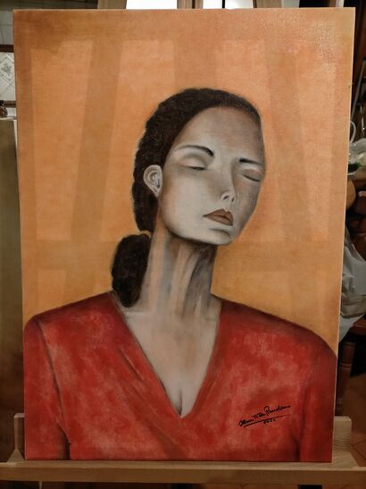 Orizzonte arancio - A Paint Artwork by Maria Nilde Randazzo