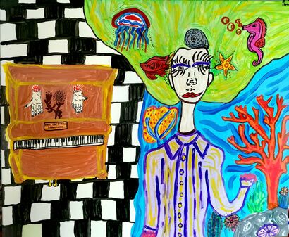 My hands on Piano - A Paint Artwork by Ilenia Vertullo