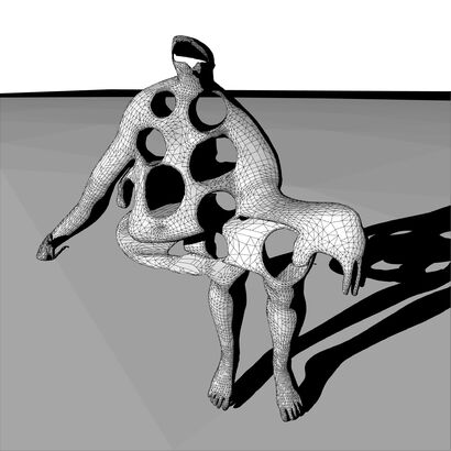 Holed Man - a Digital Art Artowrk by Slava Tishin