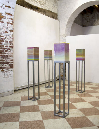 Honey Boxes. Cubes - A Sculpture & Installation Artwork by Cescon Stefano