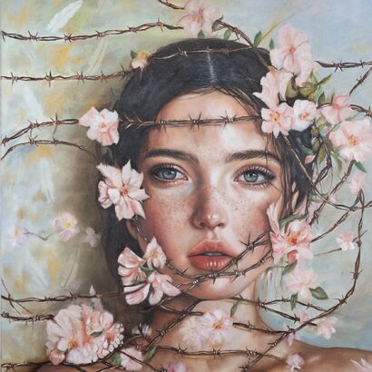 Tra fiori e ferro  - a Paint Artowrk by Valeria D\'Agostino