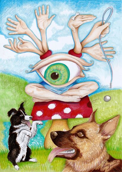 The Eye of Playful Wisdom - a Paint Artowrk by Živa Dvornik