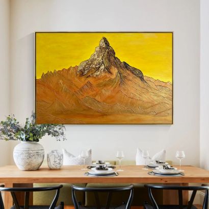 Matterhorn Ablaze - a Paintings Artwork by Joyce Tan