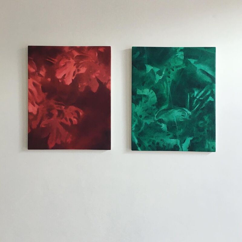 Red & Green - a Paint by Francesca Miotto