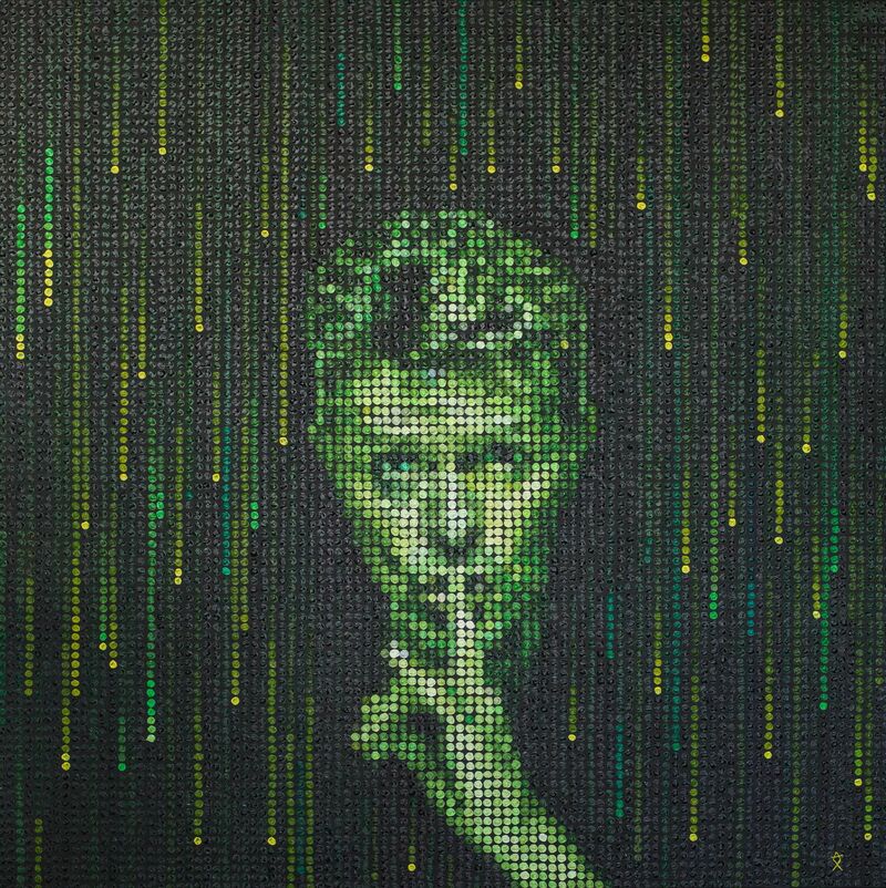 Shush - Bowie in the Matrix - a Paint by Ax