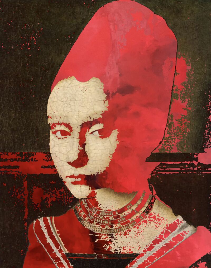 Dama en Rojo - a Digital Art by Javier de las Peñas