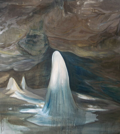 Donšisnká Ice Cave - A Paint Artwork by Lucia  Oleňová