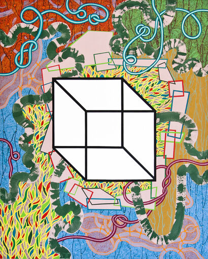 El cubo - a Paint Artowrk by Marta Villarin