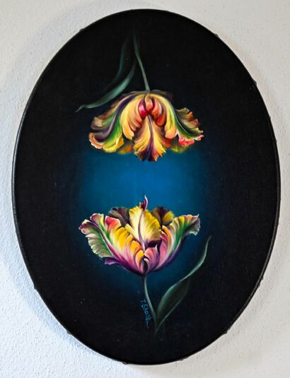 mirror tulips - a Paint Artowrk by Tanya Shark