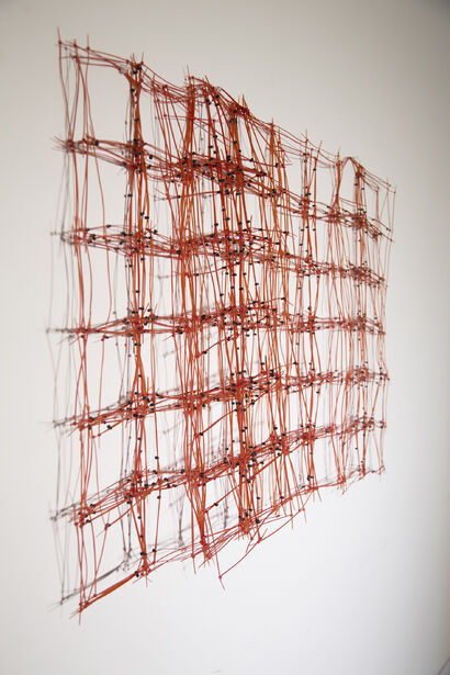 Red textile - a Sculpture & Installation Artowrk by Constanza Vergara Castillo