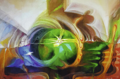 Dalla Terra alla luna - a Paint Artowrk by Vittoria Andretta