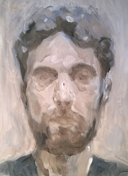 Memory of a self-portrait - Memoria di un autoritratto - a Paint Artowrk by Leo Ragno