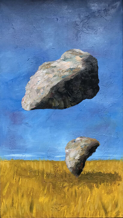 the stones - A Paint Artwork by Veronika Perekrestova