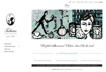 Website of Teehaus Landsberg - a Digital Art Artowrk by Carina Springer