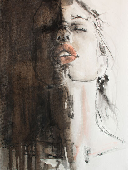 I kissed a girl and let her go - a Paint Artowrk by Sonja de Graaf