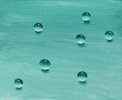 Gocce verde acqua - a Paint Artowrk by L A U R A C A R O L I N A