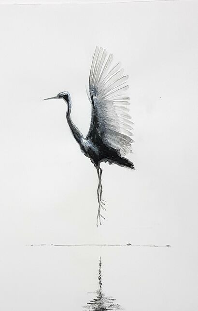 The crane - A Paint Artwork by Riccardo Leri