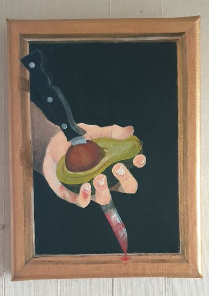 How to cut an avocado - a Paint Artowrk by Sarah Wiegratz