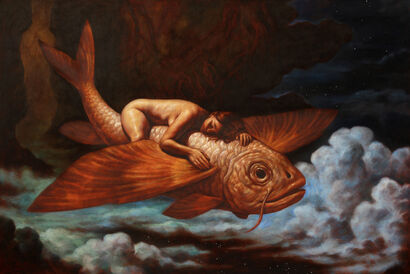 The Journey to the Land of the Flying Fish - a Paint Artowrk by Lena Richter