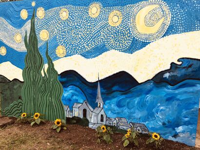 Starry Night homage mural - a Paint Artowrk by Sharon Mabel