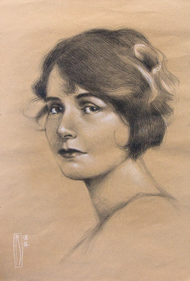 Ritratto  di Norma Talmadge - a Paint by Paolo Savegnago
