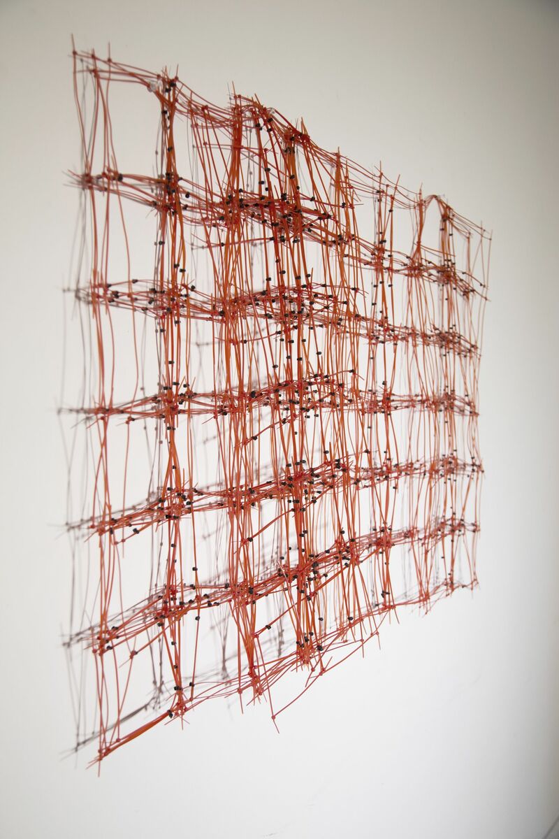 Red textile - a Sculpture & Installation by Constanza Vergara Castillo
