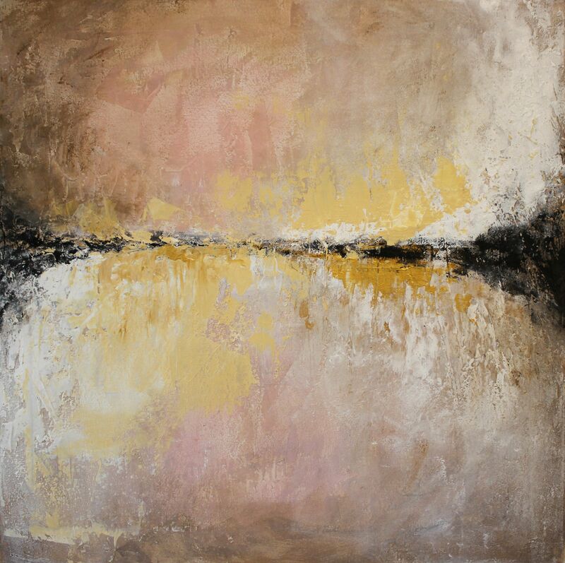 Pink and gold - a Paint by Roberta Staccioli