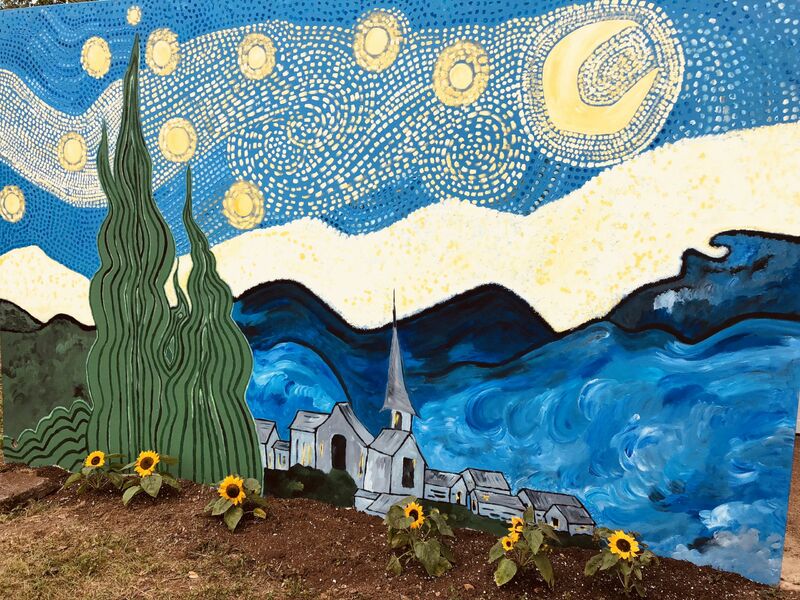 Starry Night homage mural - a Paint by Sharon Mabel