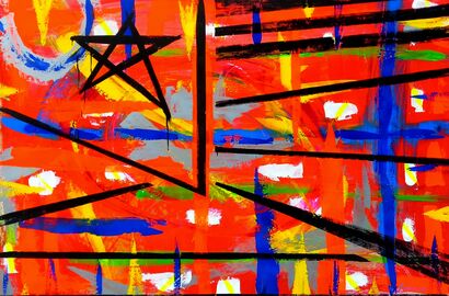 GUERRILLA FLAG - a Paint Artowrk by Pamelo Anderson
