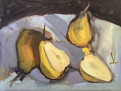 Still life with pears - A Paint Artwork by Vera Kulikova