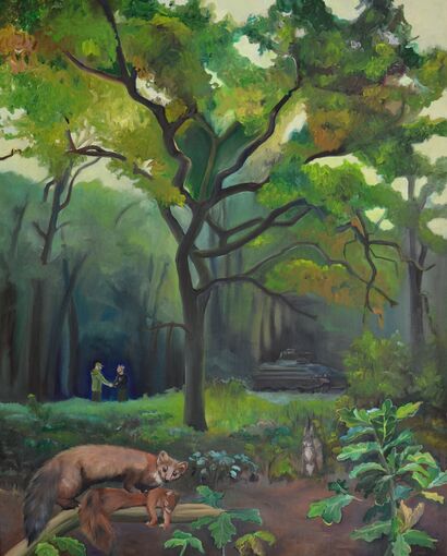 Homeland Tree II - A Paint Artwork by Interschick Andrea